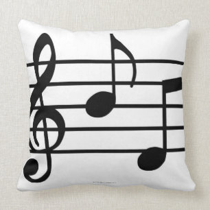 Almofada Notas da música