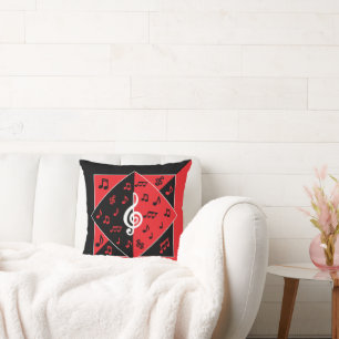 Almofada Notas de Música Deco de na moda Art
