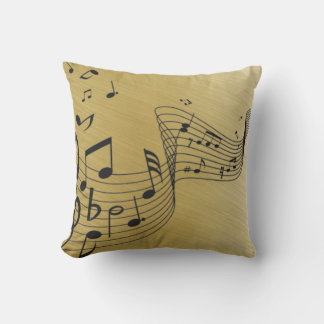 Almofada Notas de Música Douradas