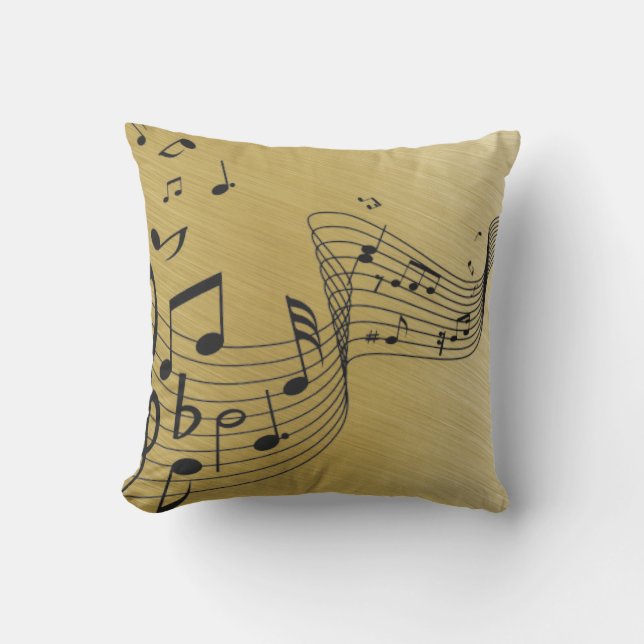 Almofada Notas de Música Douradas (Frente)