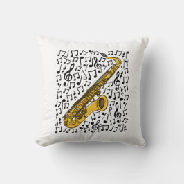 Almofada Notas Musicais saxofônicas, Professora de Música S