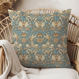 Almofada Nouveau de Arte Neutral Pastel William Morris