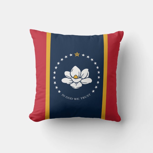 Almofada Nova bandeira do Mississípi (Frente)