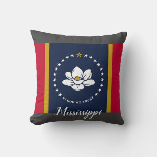 Almofada Nova bandeira do Mississippi 2020