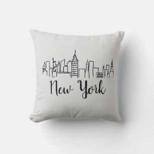 Almofada Nova Iorque Skyline Illustration Travesseiro