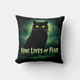 Almofada Nove Vidas de Medo – Gato Preto