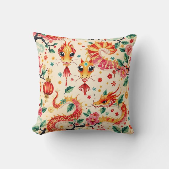 Almofada Novo ano do Serpent Dreams Chiness (Frente)