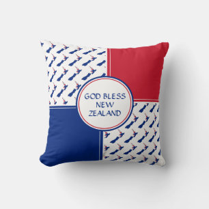 Almofada NOVO Deus abençoe Patriótico ZEALAND FLAG