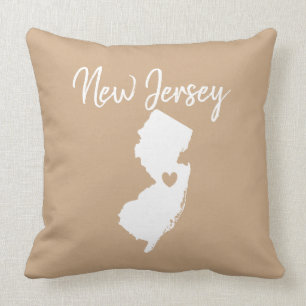 Almofada Novo mapa de Jerseystate amor Travesseiro decor