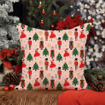 Almofada Noz-cracker e Ballerina - Natal bonito<br><div class="desc">Nutcracker & Ballerina - Travesseiro decorativo de Natal bonito</div>