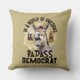 Almofada Num Mundo de Unicórnios Seja um Democrata Malvado