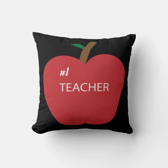Almofada Number One Teacher Throw Pillow (Frente)