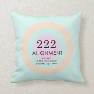 Almofada Números de anjo Numerologia 222 Motivação de al