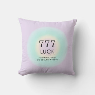Almofada Números de anjo Numerologia 777 Sorte