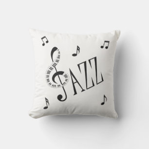 Almofada Números negros Jazz Prata