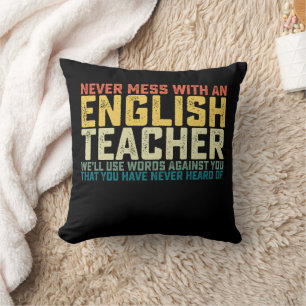 Almofada Nunca Brinque Com Um Professor De Inglês Nós Usare