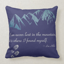 Almofada Nunca me perco nas montanhas, é onde...