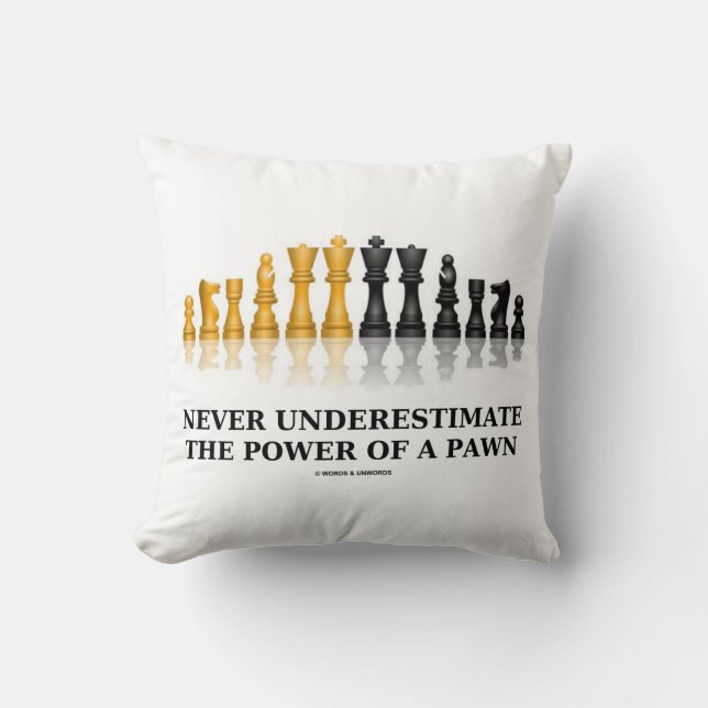 Almofada Nunca Subestime O Poder De Um Geek De Xadrez De Pe (Frente)