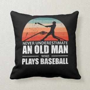 Almofada Nunca Subestime Um Velho Que Joga Baseball