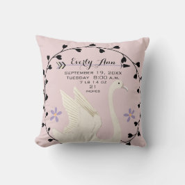 Almofada Nursery Baby Girl Stats ou Birô Record