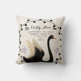 Almofada Nursery Baby Girl Stats ou Birô Record