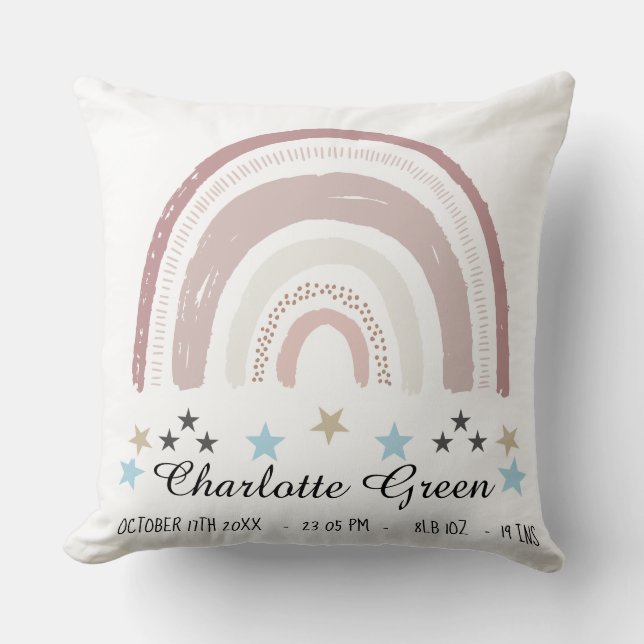 Almofada Nursery Cushion Record Rainbow Stars (Frente)