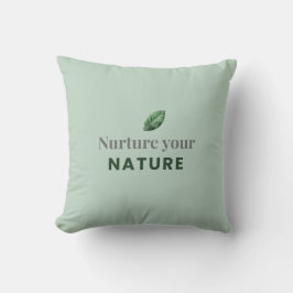 Almofada Nurture Your Nature Minimal Motivational Pillow