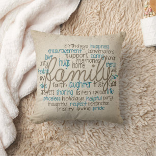 Almofada Nuvem de Palavras da Família Rope Design