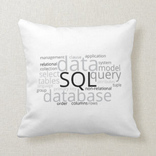 Almofada Nuvem do Word do Banco de Dados SQL Monocromático