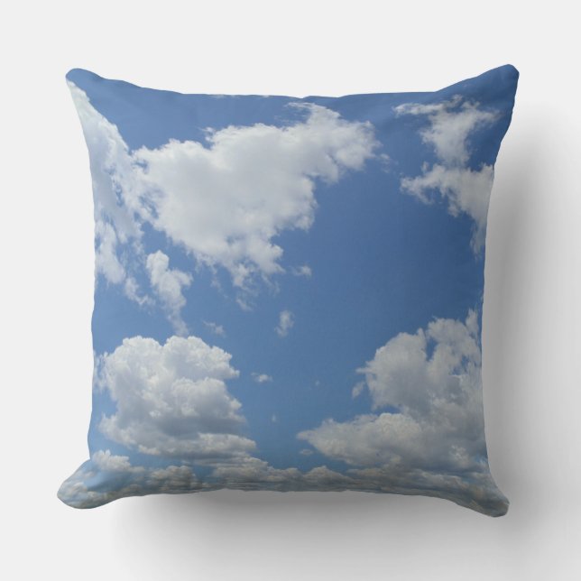Almofada Nuvem Dormindo Azul Céu Azul Sopro (Frente)