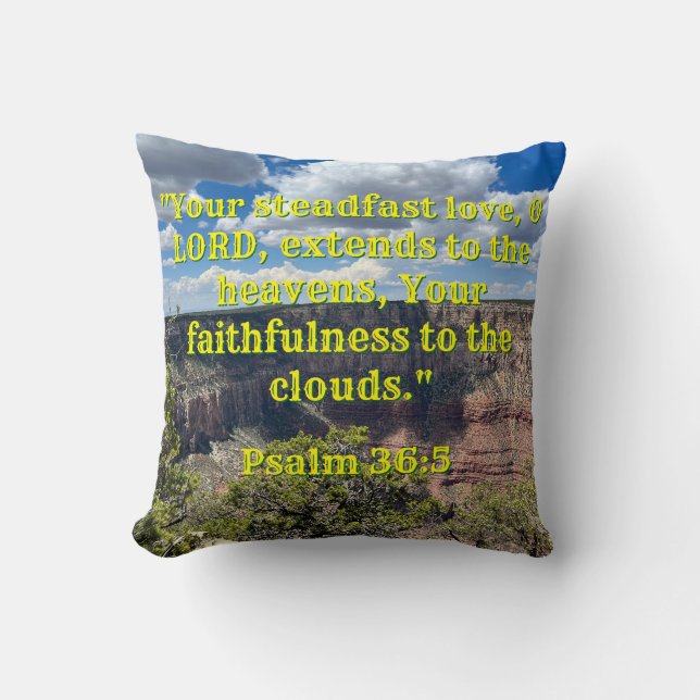 Almofada Nuvens De Amor A Steadfast Salm 6:5 (Frente)