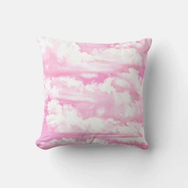 Almofada Nuvens Meninas Rosa Suaves Fuchsia (Frente)