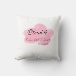 Almofada Nuvens nove rosa pastel chá de noiva data nome