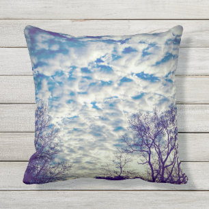 Almofada Nuvens Puffy Azul Sky Natureza Travesseiro decorat