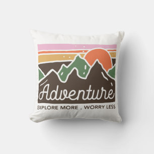 Almofada O Adventure Explore mais se preocupa menos