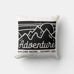 Almofada O Adventure Explore mais se preocupa menos