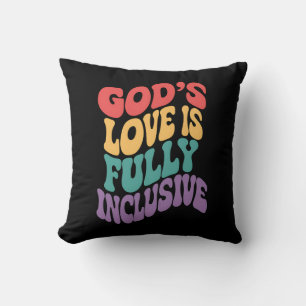 Almofada O Amor de Deus é Totalmente Inclusivo Cristão Jesu