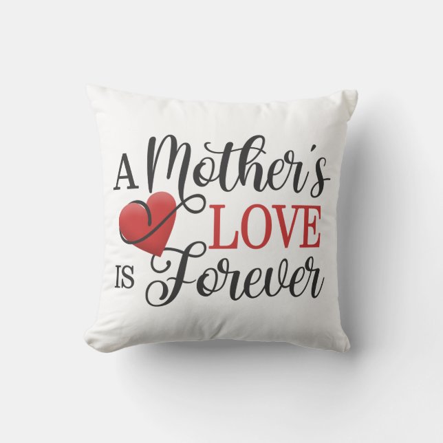 Almofada O amor de mãe é para sempre| Travesseiro decorativ (Frente)