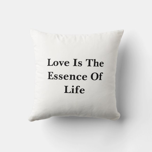 Almofada O amor é a essência da vida Cobrir de Cushion (Verso)