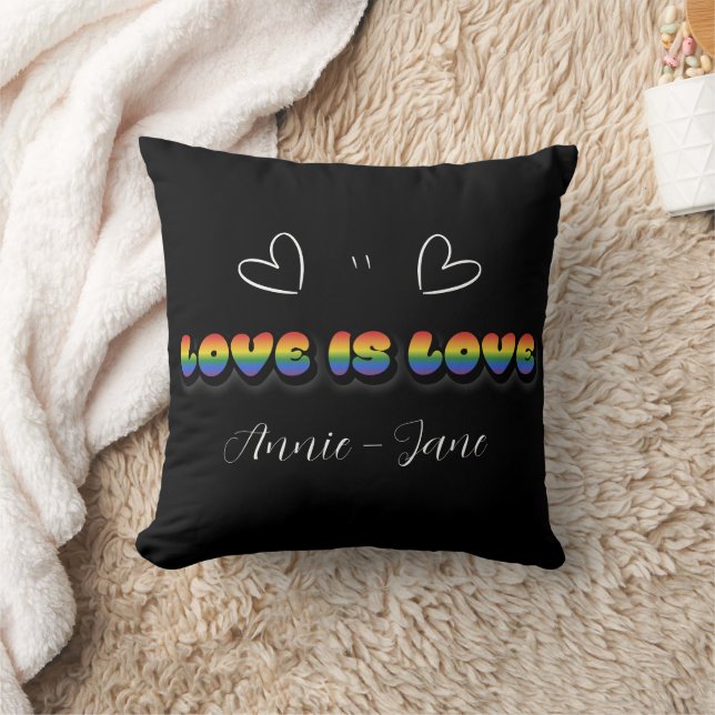 Almofada O Amor é Amor Arco-íris LGBTQ (Cobertor)