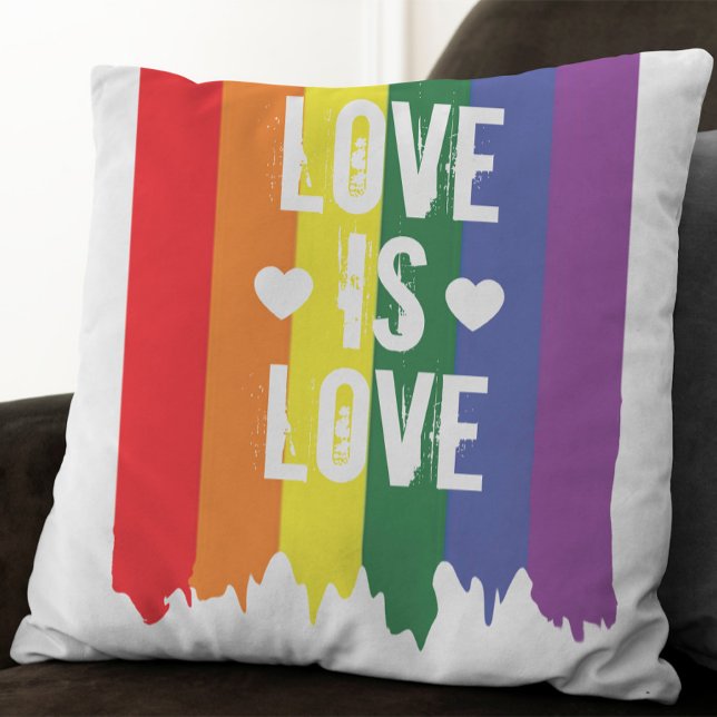 Almofada O amor é Amor arco-íris Orgulho LGBT (Criador carregado)