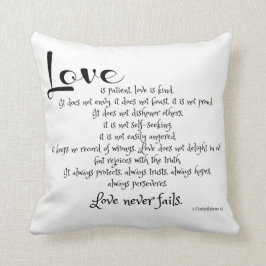 Almofada O amor é riscas do paciente (verso) B&W w da