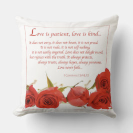 Almofada O amor é Rosa Vermelha Paciente