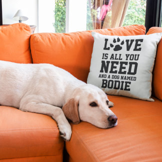 Almofada O Amor É Tudo O Que Você Precisa E Um Cão Chamado