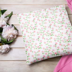 Almofada O Amor Está em Flor Rosa Floral