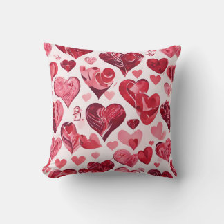 Almofada O amor está na design do coração do ar
