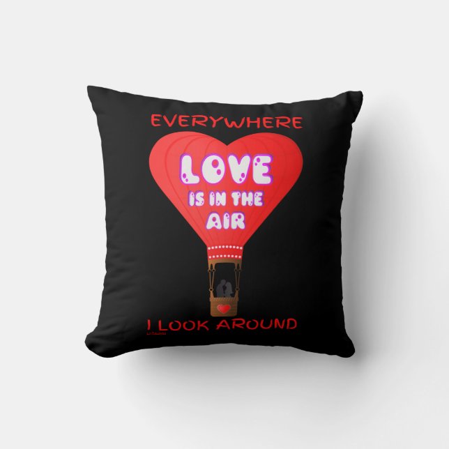 ALMOFADA O AMOR ESTÁ NO AR EM TODOS OS LUGARES QUE EU VEJO (Frente)