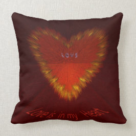 Almofada O amor está no meu coração