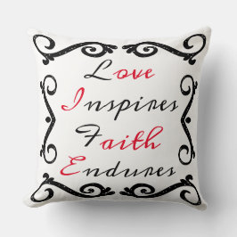Almofada O amor inspira, a fé sustenta