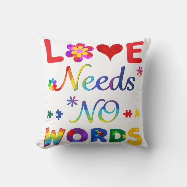 Almofada O Amor Não Precisa De Palavras (Frente)